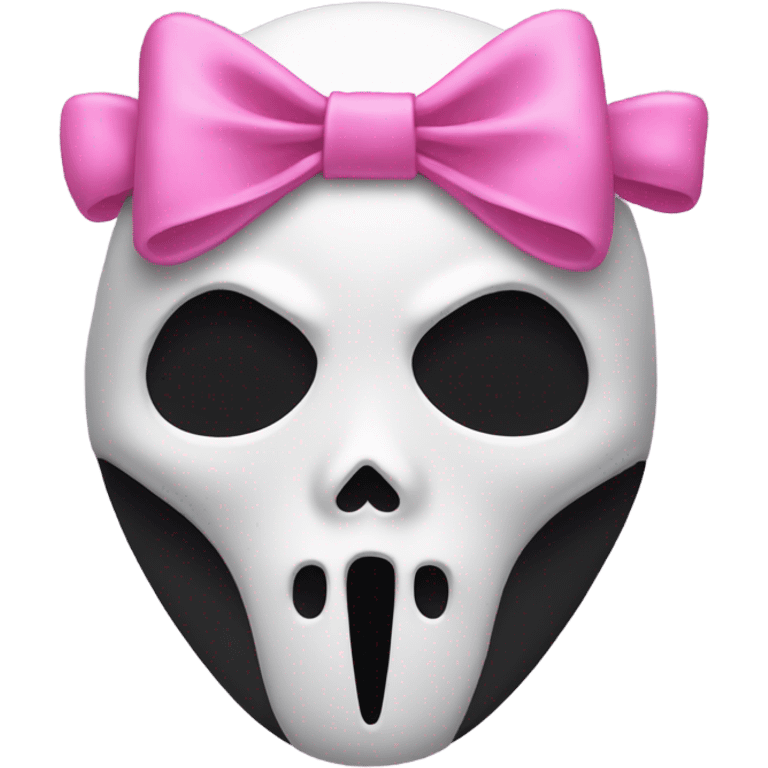 Ghostface with pink bow emoji