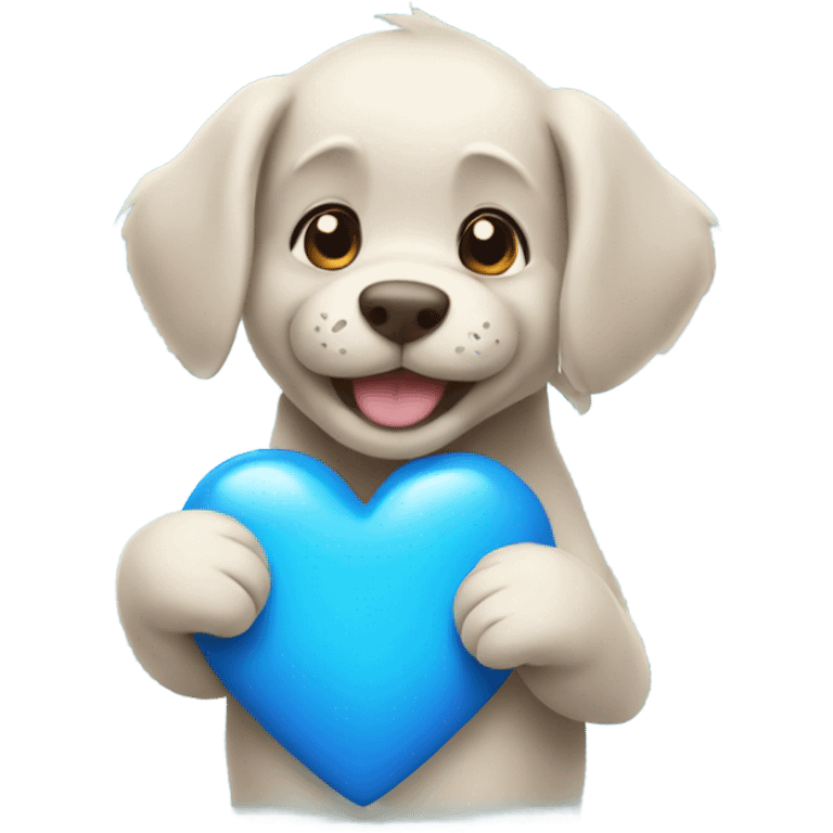 blue heart with paw emoji