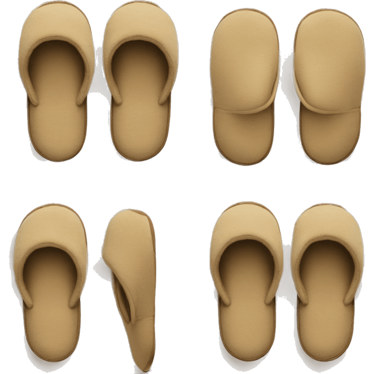 cozy slippers tan color emoji