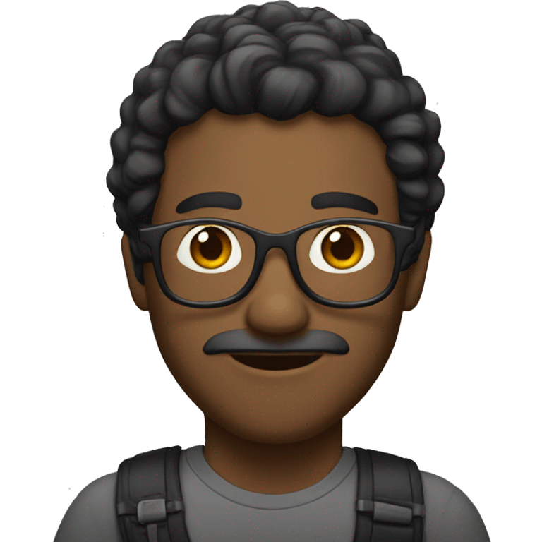 Homem de óculos pele branca  emoji