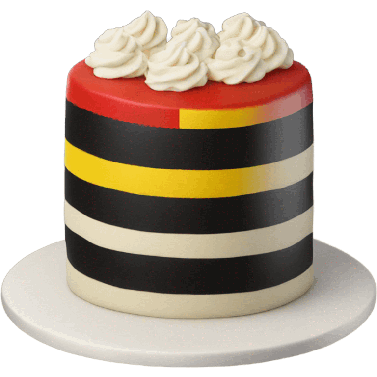 Belgium flag made of cake emoji