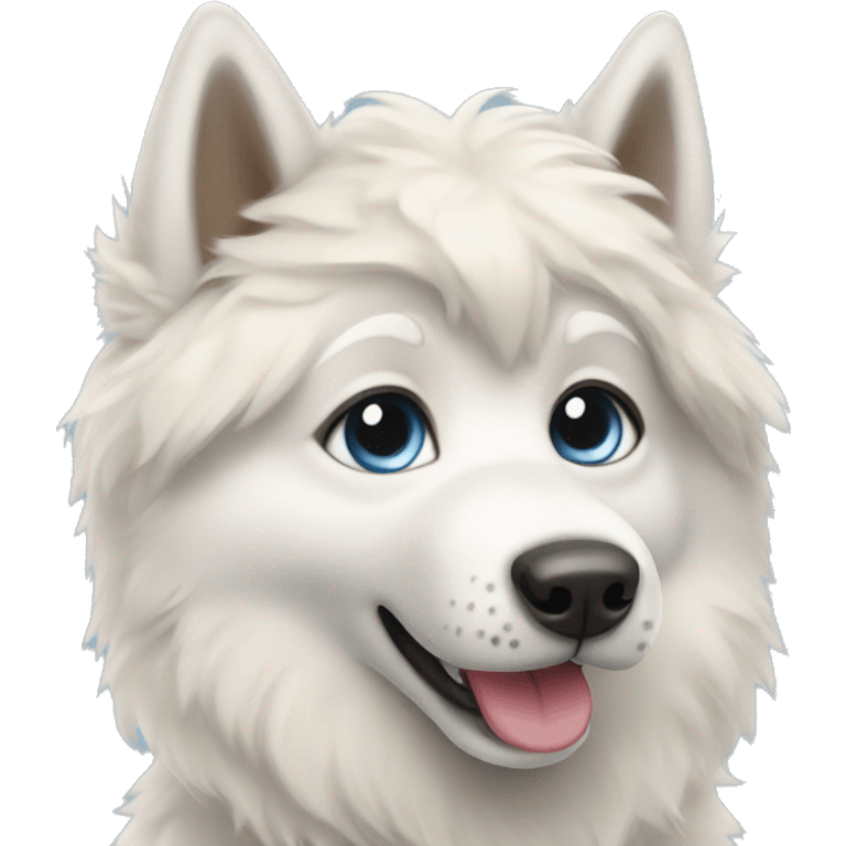 Blonde fluffy husky emoji