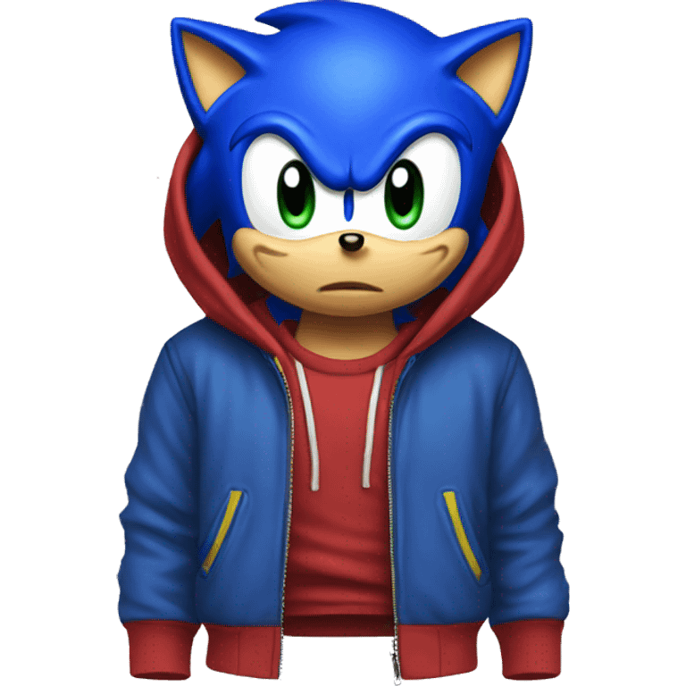 Sonic in hoodie emoji