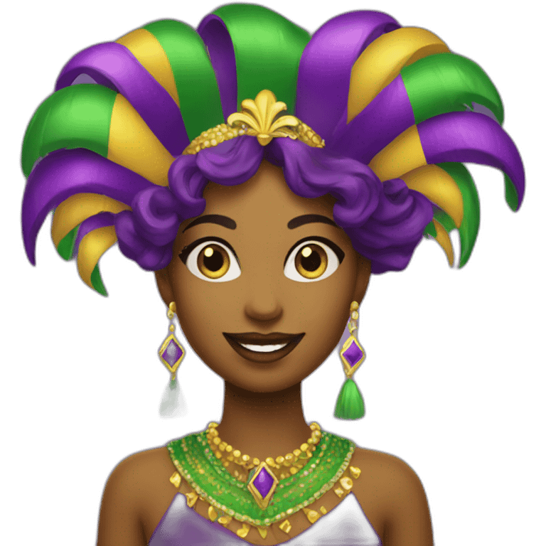 Mardi gras girl emoji