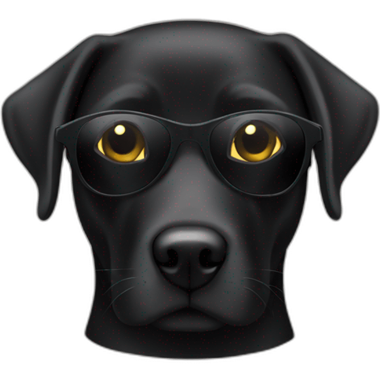 black lab sunglasses full body emoji