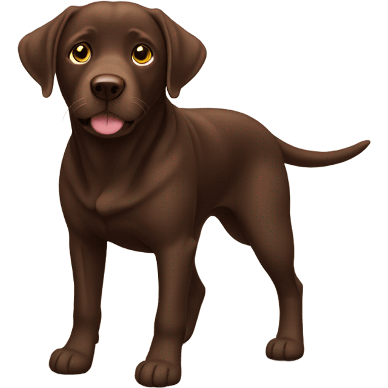 Chocolate lab, working out emoji