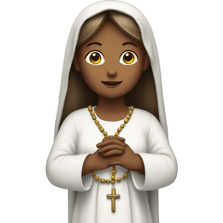 Mary holding rosary emoji