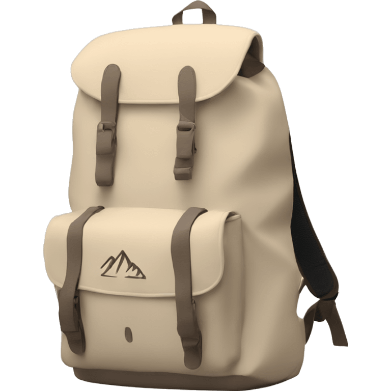 Mountain backpack beige  emoji