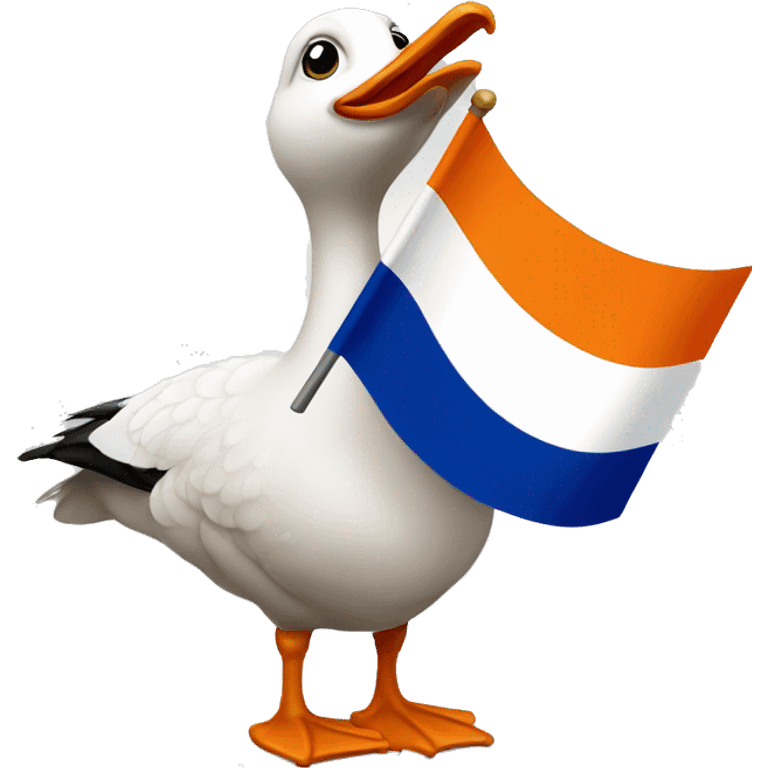 goose with dutch flag emoji