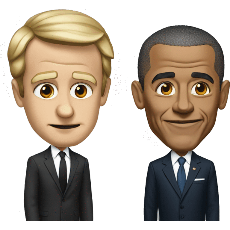 Emanuel macron VS barrack obama emoji