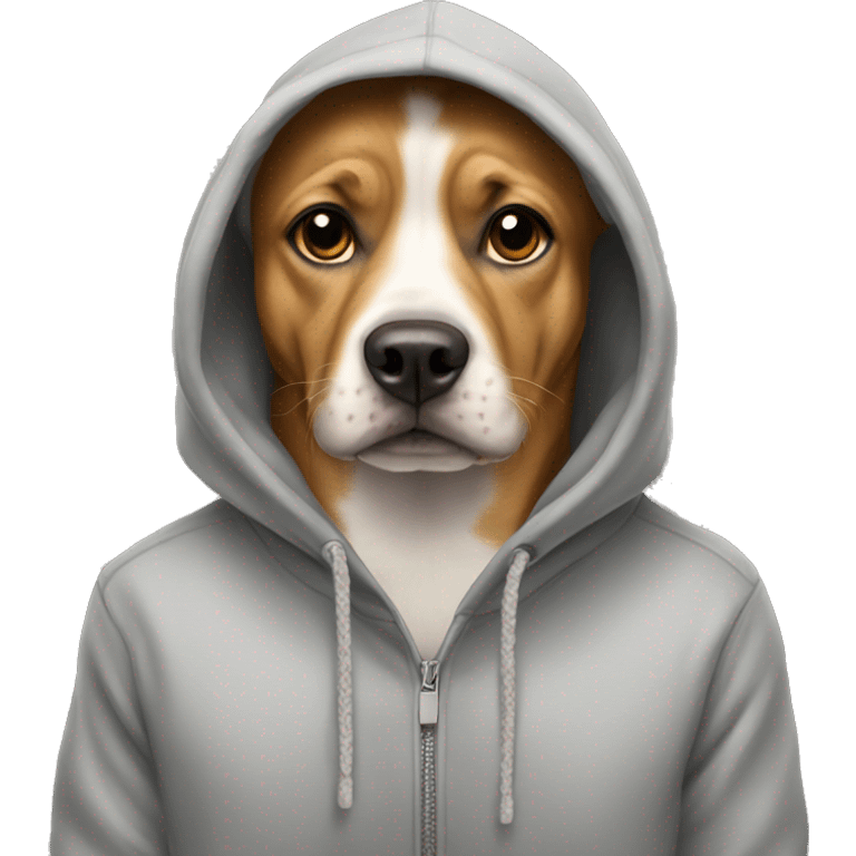 Dog wearing a hoodie  emoji