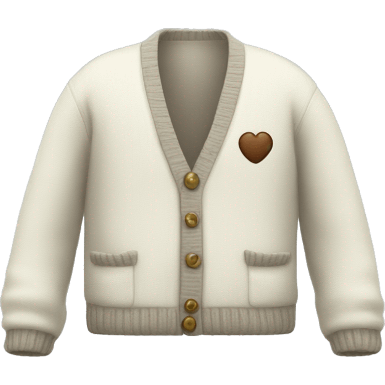 Off white cardigan no person emoji