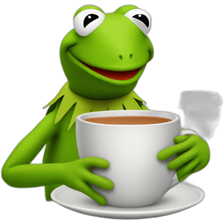 kermit drinks tea emoji