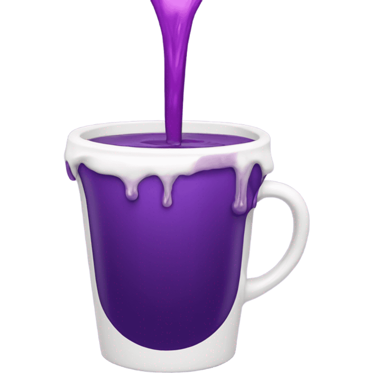 purple liquid spilling out white cup emoji