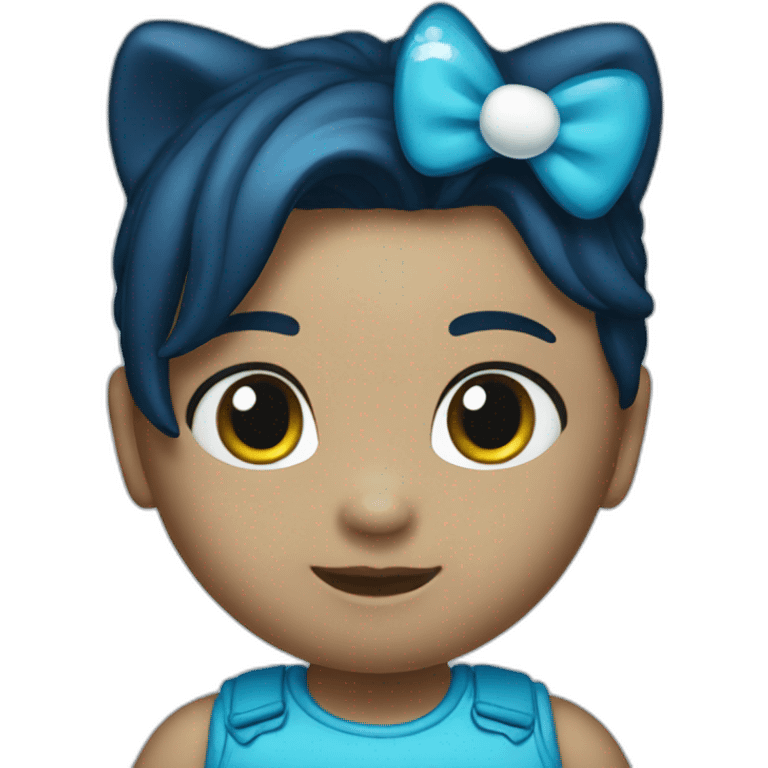 Blue hello kitty emoji