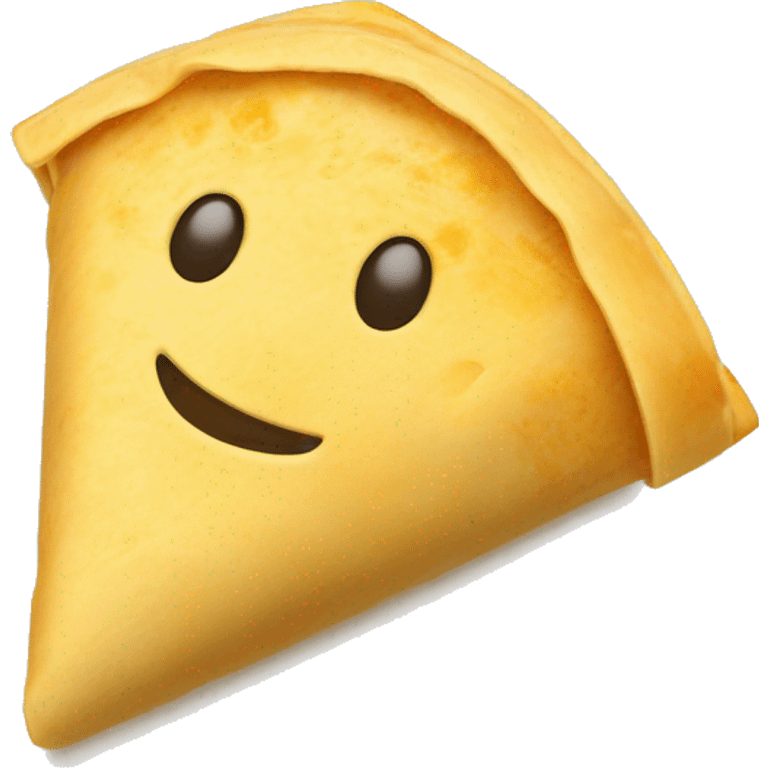 Folded tortilla with cheese and corn inside slightly visible from the edge  emoji