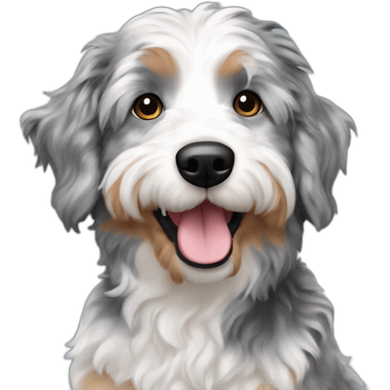 A model dog  blue Merle Aussiedoodle emoji