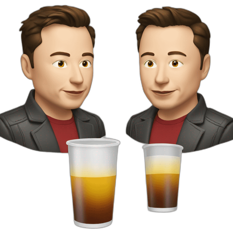 elon musk is drinking  emoji