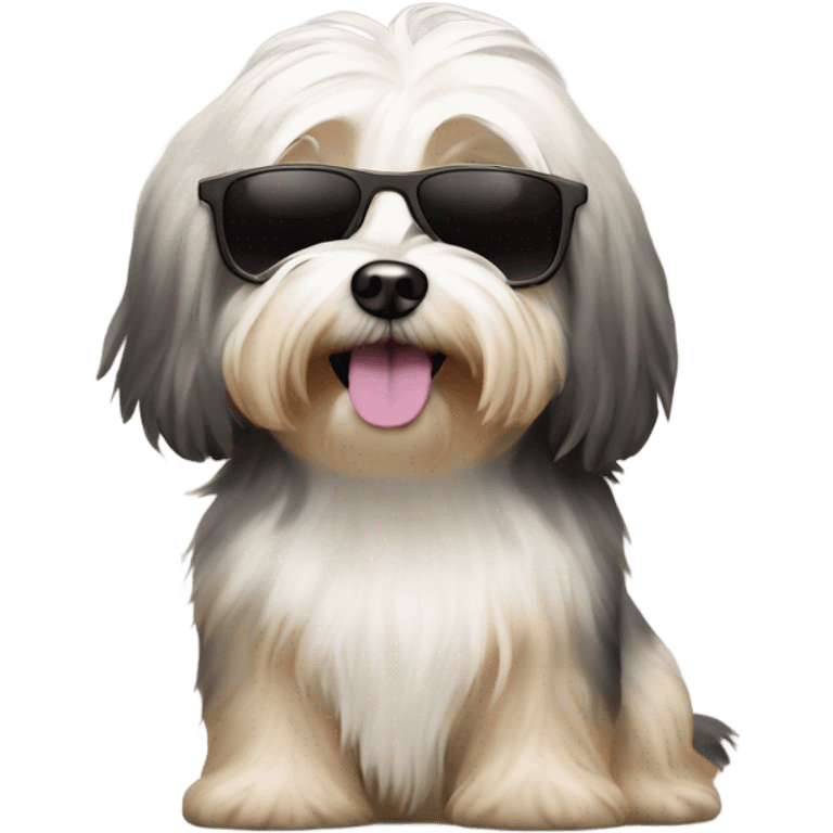 Havanese with sunglasses emoji