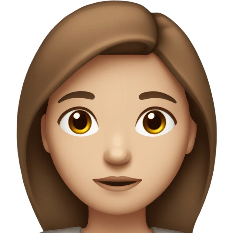 beautiful sad yang women fair skin blue eyes  brown hair figure emoji