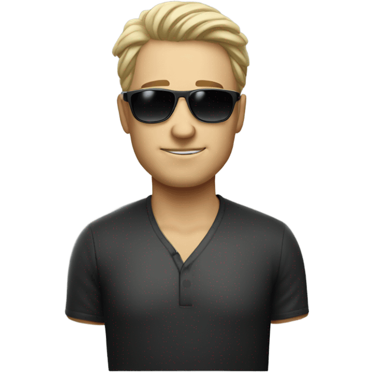 cool white man in sunglasses  emoji