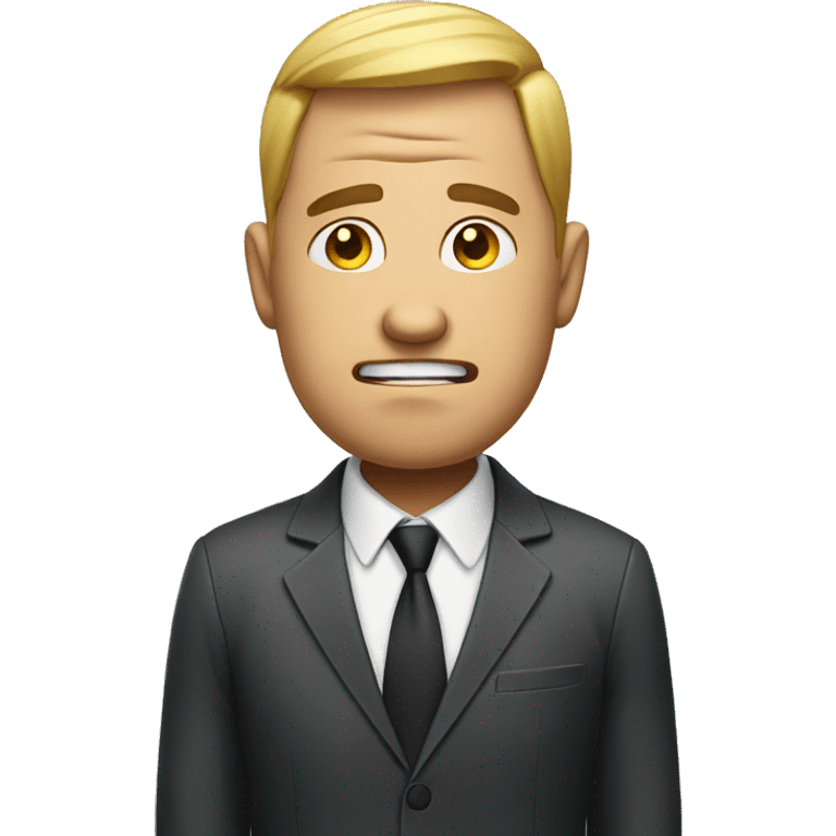 stressed business man emoji