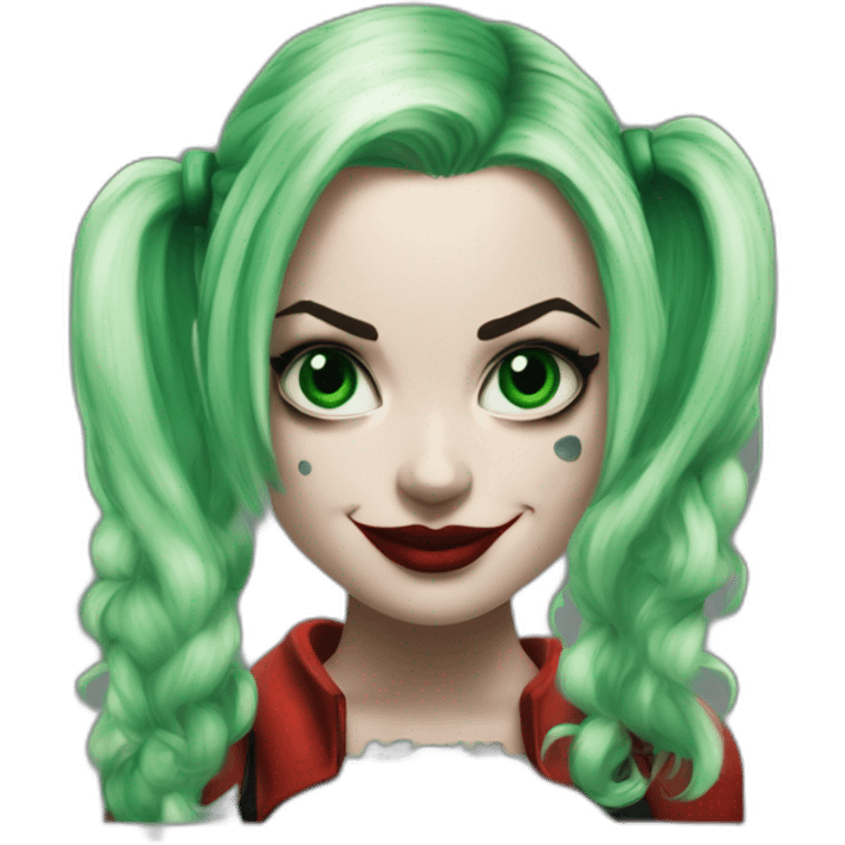 Margot Robbie Harley quinn green hairs emoji