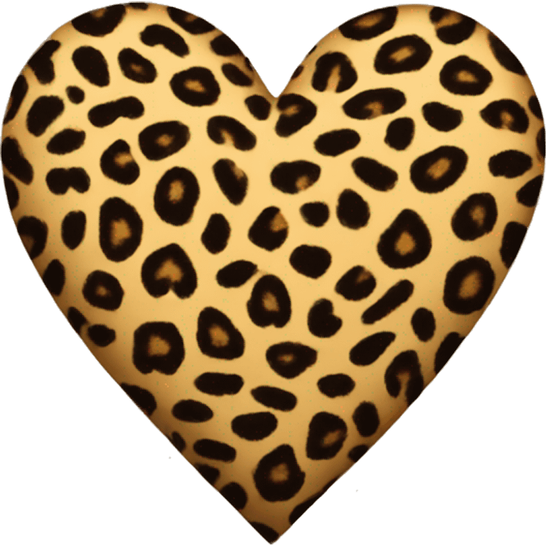 Leopard print heart emoji