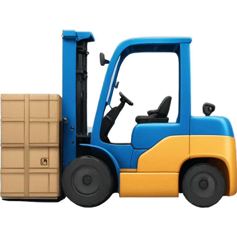 Blue forklift side profile emoji