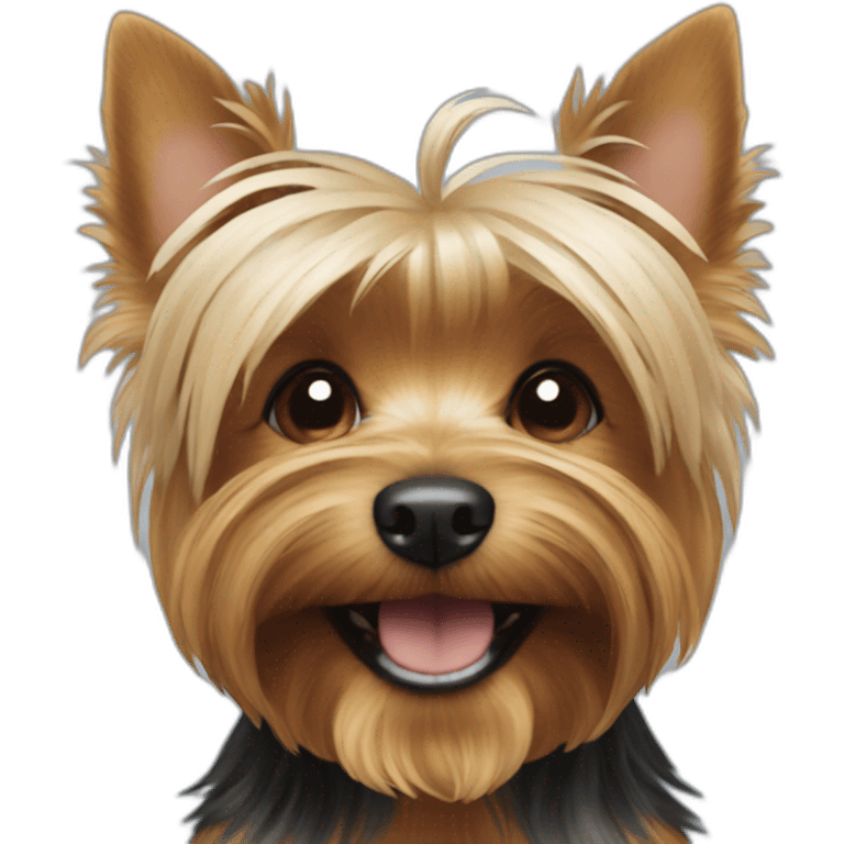 yorkshire terrier smiling emoji