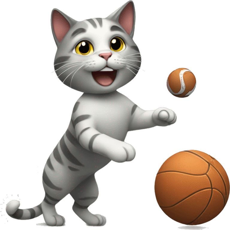 cat playing ball emoji