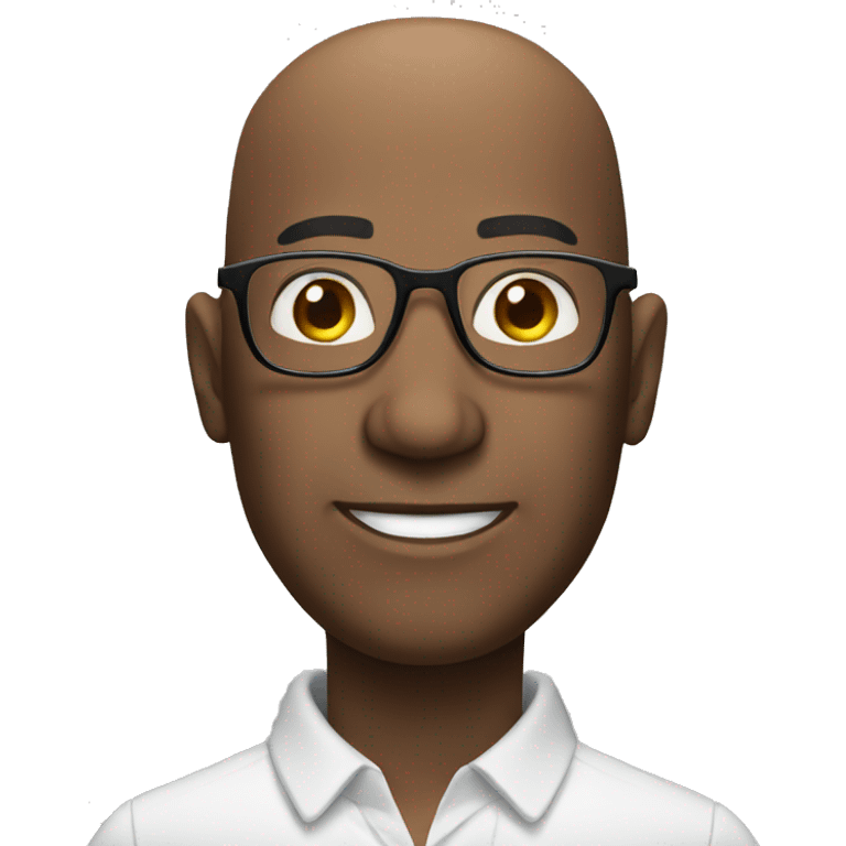 a bald man face wearing glasses  emoji