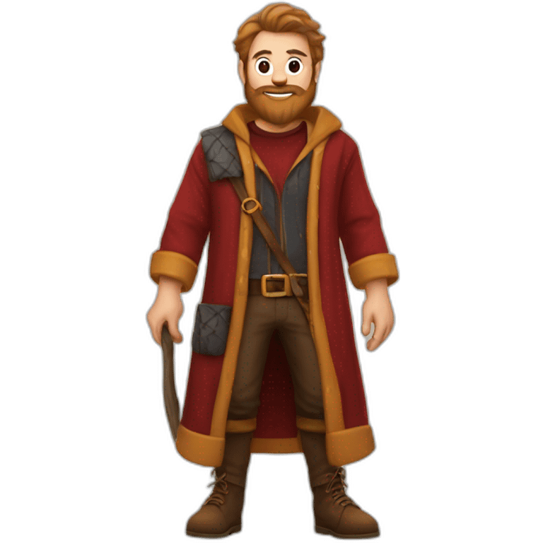 lumberjack in hogwarts robes emoji