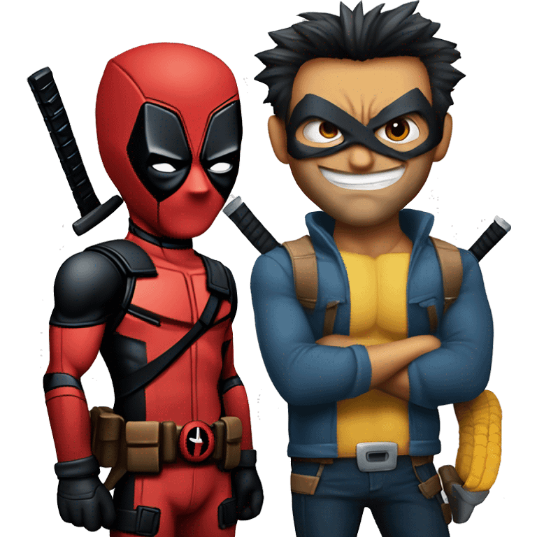 Deadpool and Wolverine emoji for message emoji