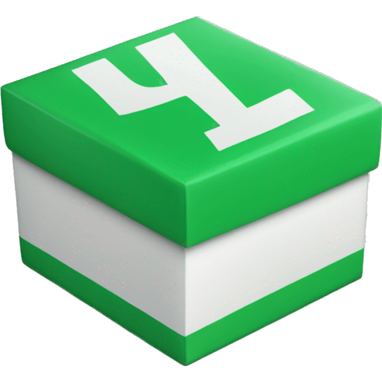 A white letter W in a green box emoji