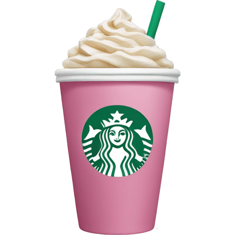 Pink Starbucks emoji