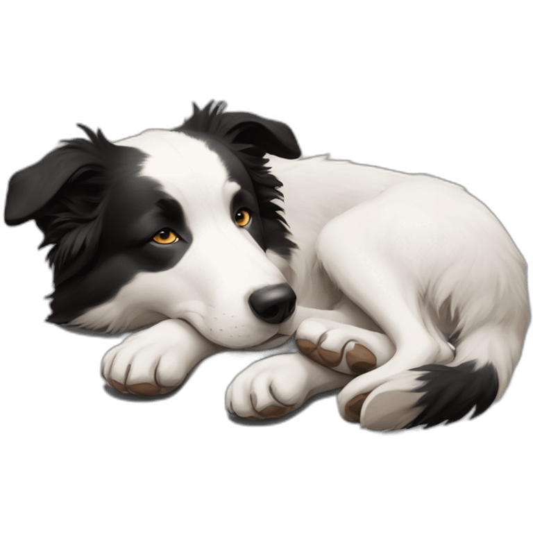 Sleeping-border-collie emoji