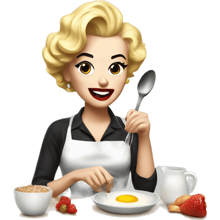 Marilyn Monroe making breakfast  emoji