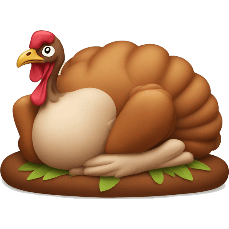 Sleeping turkey emoji