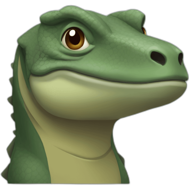 Sad Komodo dragon emoji