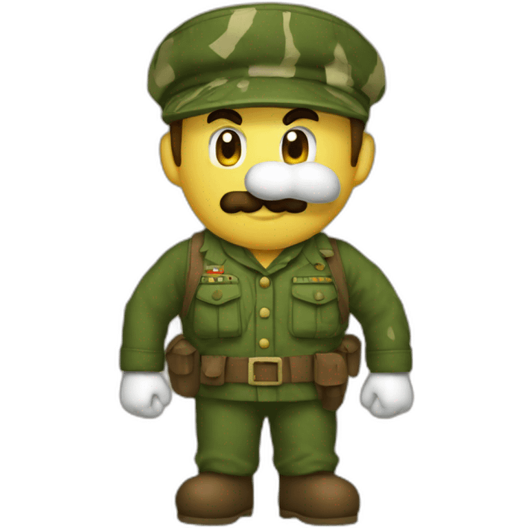 Mario in army cloth emoji