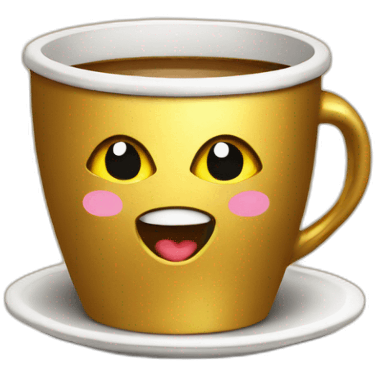 golden cup catoon on news paper emoji