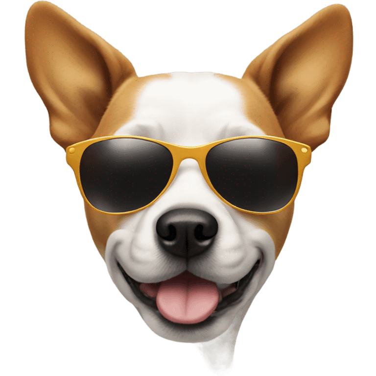 Dog wearing sunglasses  emoji