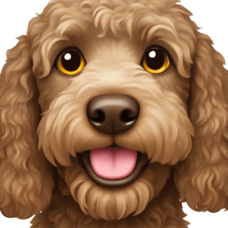 Brown labradoodle  emoji