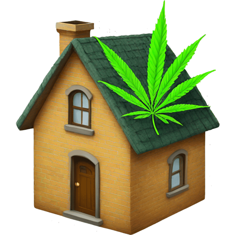 House with cannabis  emoji