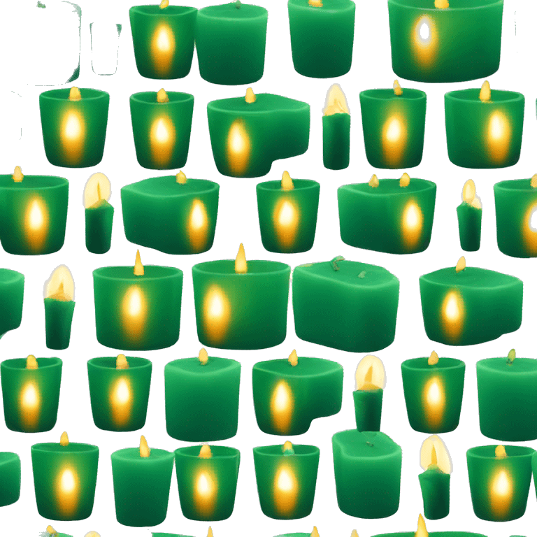 Dark green candle emoji