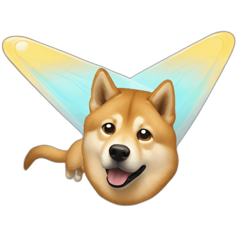 elon musk fly with doge emoji