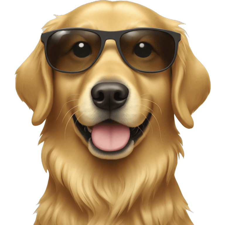 Golden retriever wearing sunglasses  emoji