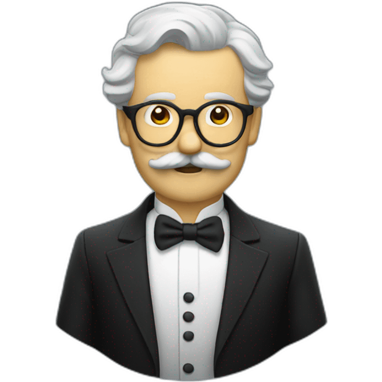 conductor glases moustache emoji