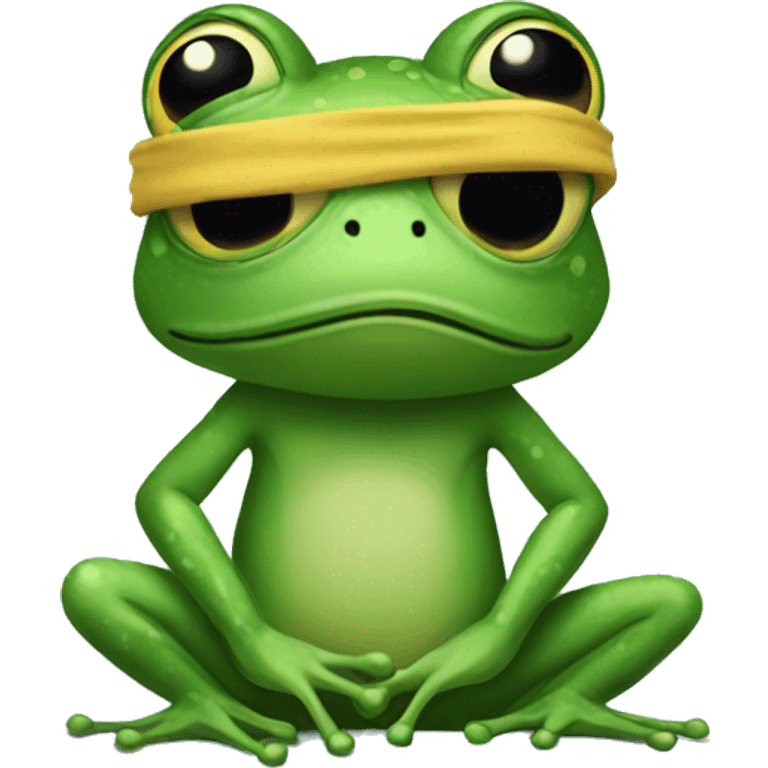 Frog wearing a mask  emoji